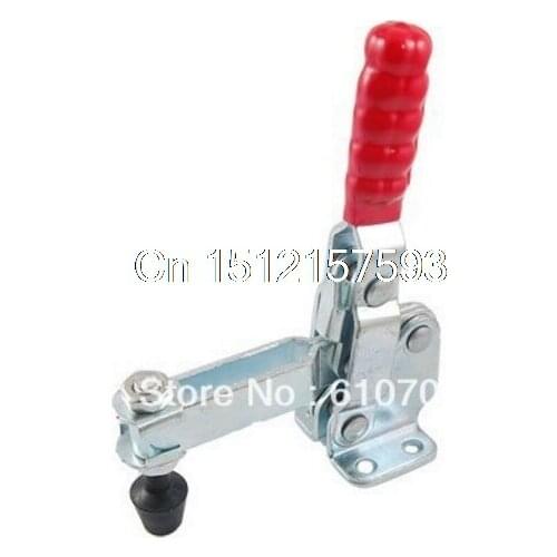 12130 Capacity Quick Release Holding 227Kg 500 Lbs Vertical Metal Toggle Clamps Clamper Short Bar Flanged Base Nonslip Hand Tool