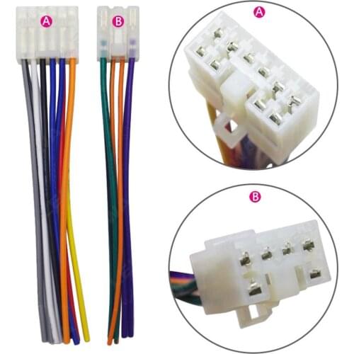 2 Pcs Car Audio Stereo Wiring Harness Adapter Plug For Toyota/Scion Factory OEM Radio CD/DVD Stereo Harness Modified Tail Line