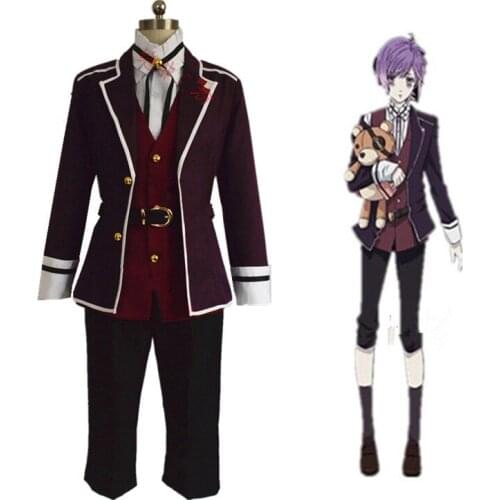2017 DIABOLIK LOVERS Kanato Sakamaki Cosplay Costume Uniform Outfit Daily Suit Halloween Party Costumes for Adult Custom Made