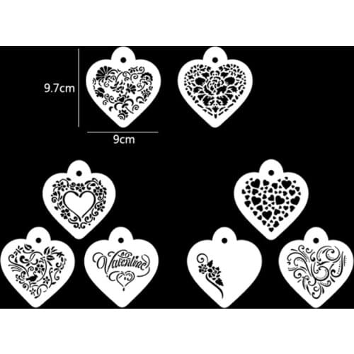 8pc Stencil Plant Flower Painting Template For Graffiti Painting Wall Scrapbooking Photo Album Embossing Bullet Journal Stencils