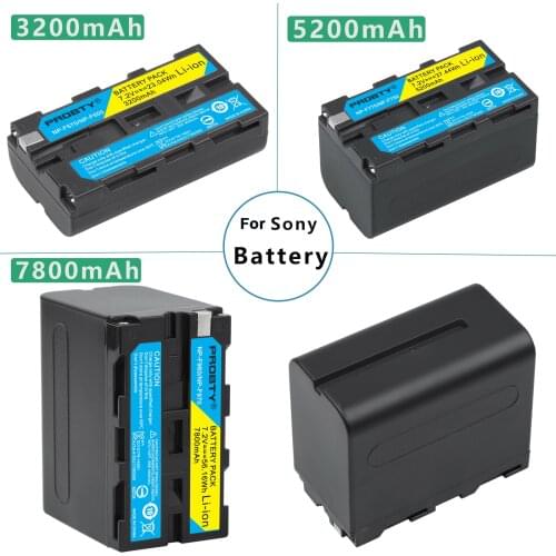 3200mAh/5200mAh/7800mAh NP-F550 NP-F770 NP-F970 NPF960 NPF970 Battery For Sony PLM-100 CCD-TRV35 MVC-FD91 MC1500C