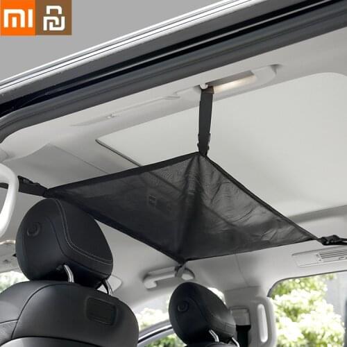 XIAOMI YOUPIN Car Ceiling Storage Net Pocket Roof Storage Hanging Bag Self-driving Travel Car Storage Bag Car Storage Net Bag