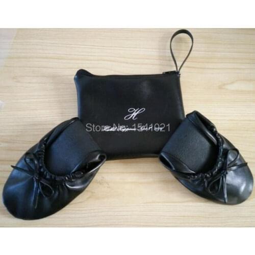 Free shipping! wholesale custom china PU ballerina roll up shoes for wedding guest friends wear