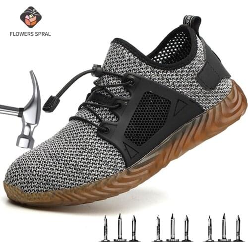 Ryder Shoes Mens and Womens Steel Toe Safety Work Boots Air Cushion Anti-Puncture Non-Slip Sneakers Lightweight And Breathable