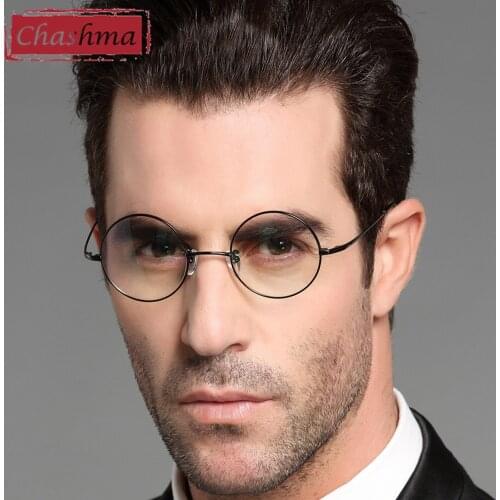 Chashma New Titanium Round Eyeglasses Optical Vintage Spectacle Frames Prescription Eyewear Retro Glasses