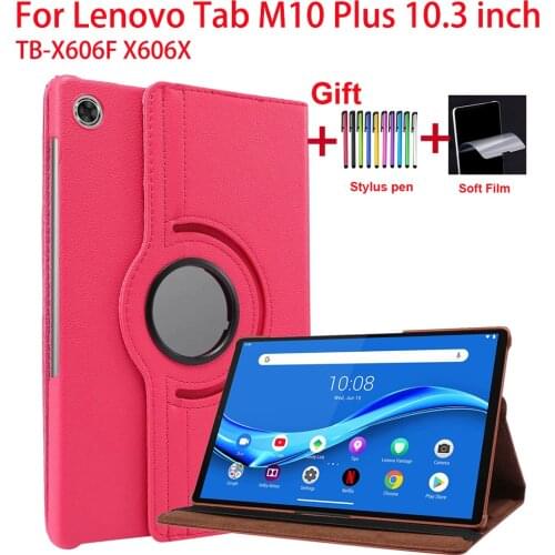 360 Rotating For Lenovo Tab M10 Plus 10.3 inch Case PU Leather Cover For Lenovo Tab M10 FHD Plus TB-X606F X606X 2020 Funda Capa