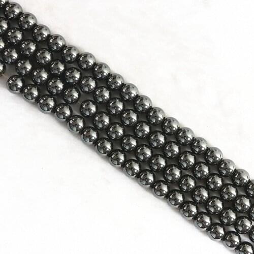 Black Magnetic Hematite Stone New Fashion Diy Jewelry 4mm 6mm 8mm 10mm 12mm Round Beads Loose Beads 15 Inches B220
