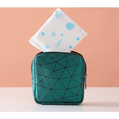 Travel Accessories Bag Sanitary Cotton Pads Storage Bag Womens Girls Portable Small Cosmetic Lipstick Napkin Oganizer Pouch