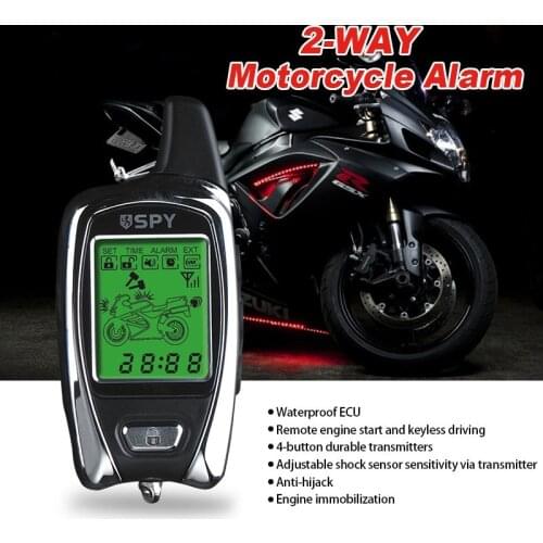 Two-way Motorcycle Alarm Immobilizer Remote Control Start Flameout Fortification Function Universal Burglary Protection System