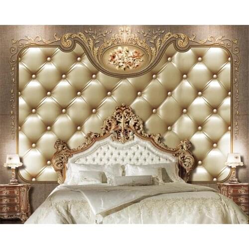 Customized 3d stereo photo wallpaper European soft package luxury TV wall painting living room bedroom decoration painting обои