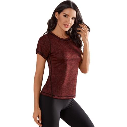 Loose Running Shirt Women Short Sleeve Workout Gym Sportswear Compression Dry Fit T-Shirts For Women Yoga Fitness Sport Tank Top