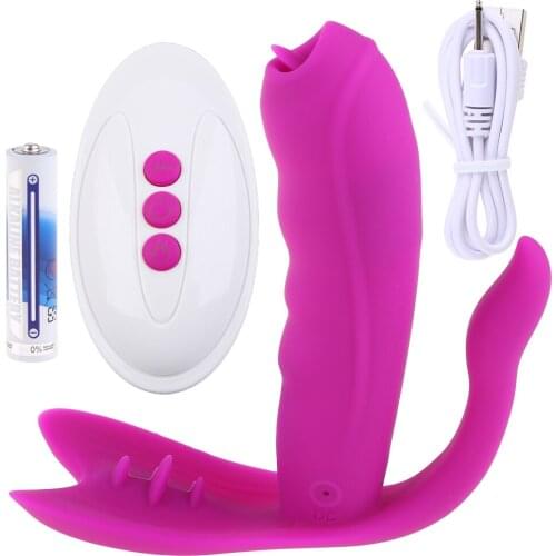 7 Frequency Licking G Spot Vibrator Heating Wearable Stimumator Rechargeable Massager Adult Sex Toy for Women Couples