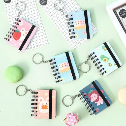 Mini Pocket Loop Coil Keychain Notebook Portable Note Pad Book Carry Writing Memo Words Stationery Paper Diary Notepad School