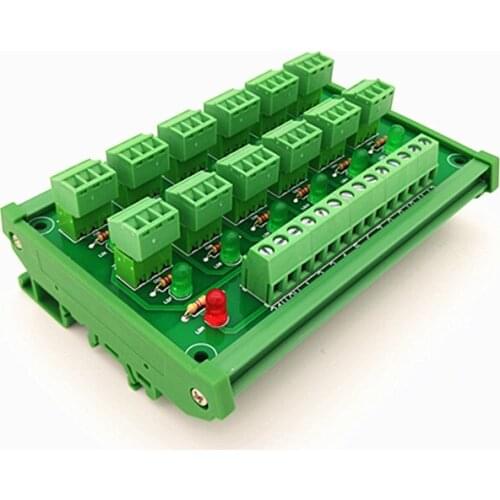 DIN Rail Mount PLC12 channel NPN input screw terminal block IO photoelectric proximity switch sensor terminal block