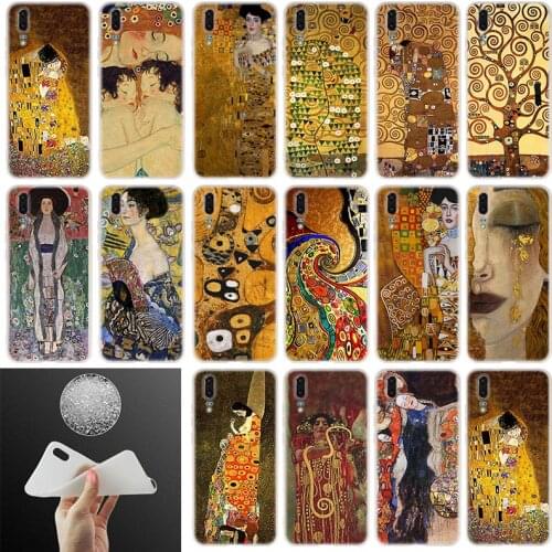Soft Silicone Case by Gustav Klimt For Huawei P40 P30 P20 Pro P10 Plus Lite P Samrt Z 2019 E 2020