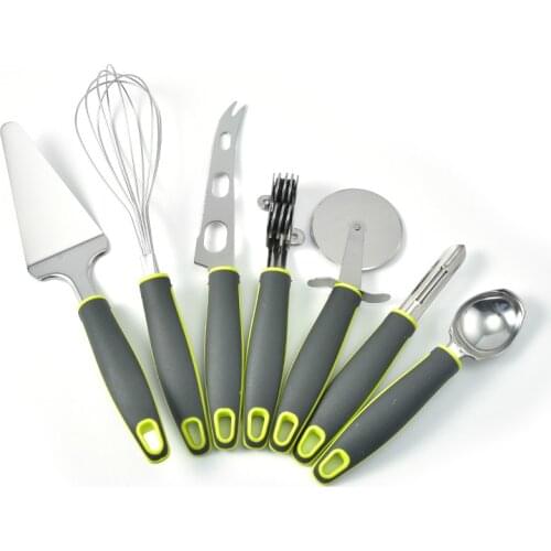 7 Piece Stainless Steel Kitchen Utensil Set-Household Kitchenware-Premium Cooking Utensils-Easy To Clean/Dishwasher Safe