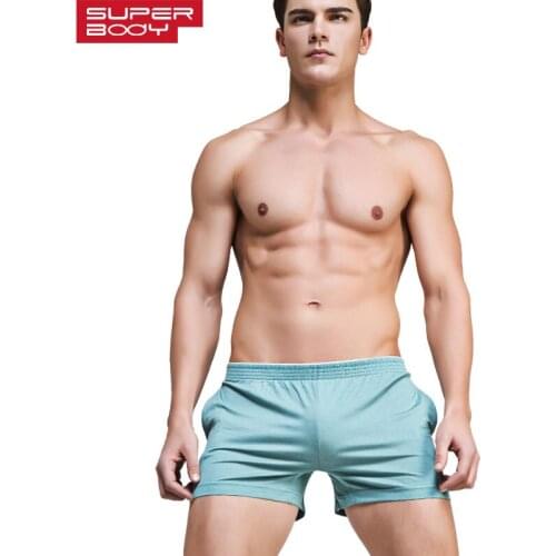 2016 New Man Fasion Sleep Bottoms Mens Slacks Polyester Cotton Sleepwear Home Boxer Shorts Pants Casual Knitted Underwear Slip