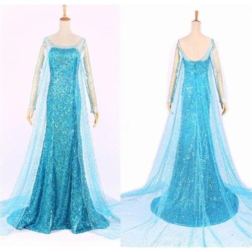 2020 Elsa Snow Princess Dress Halloween Christmas Adult party show dress customize new uniform free shipping