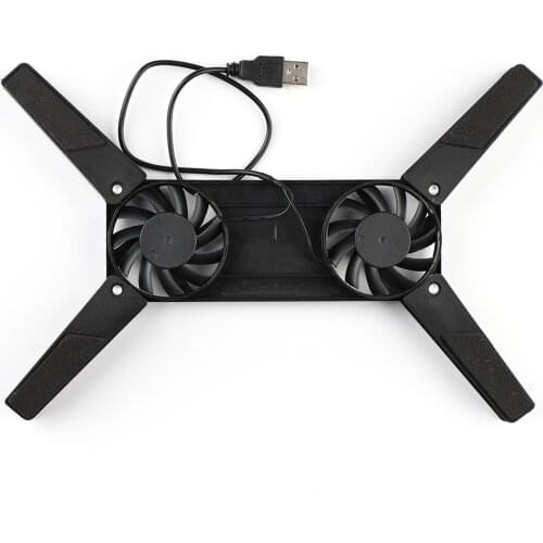 Laptop Cooler Pad Stand Base Cooling Foldable Dual Fan USB Portable Convenient Notebook Cooler Notebook Computer Accessories