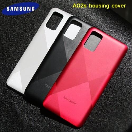 Original Samsung Battery Back Cover Plastic Door Rear Phone Replacement Cover For Galaxy A02s A025 "6.5" With Side Button + Logo
