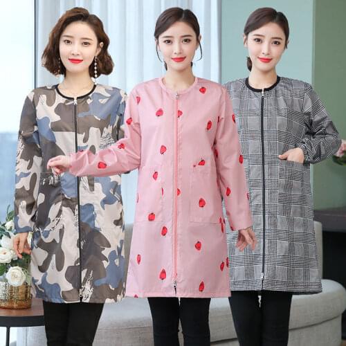 M/L/XL/2XL/3XL Adult Long Sleeve Gown For Women Pet Shop Clothes Barber Shop Home Waterproof And Breathable G0528