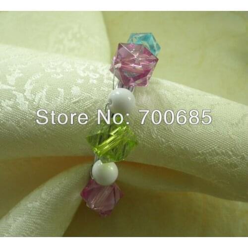Napkin rings beaded wedding , napkin holder for decoration