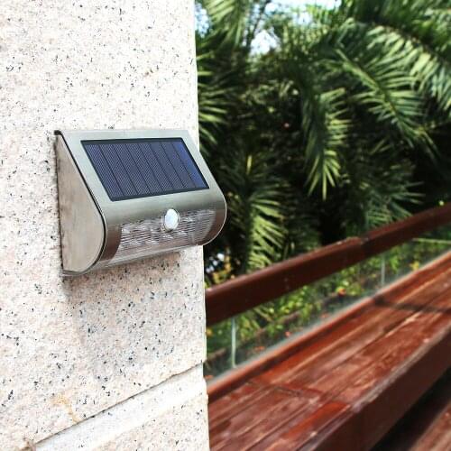 Solar Step Lights Motion Sensor Outdoor 13 LEDs Waterproof Solar Stair Light PIR Stainless Steel Solar Powered Deck Lights LED