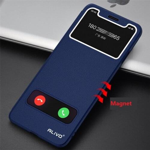 Smart Window Case For iphone XS XR Case Flip Magnet Leather Cover Funda For iphone XS Max Case Coque For iphone X S X R XS Case