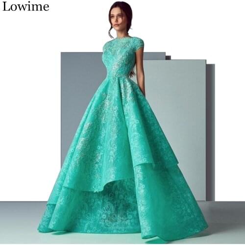 2020 Turkish Couture Mint Green Prom Dress Special Lace Vestido De Festa Kaftan Long Formal Evening Gowns платья вечерние