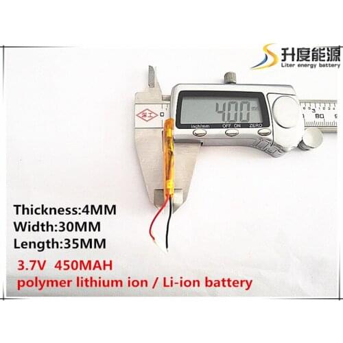 10pcs [SD] 3.7V,450mAH,[403035] Polymer lithium ion / Li-ion battery for TOY,POWER BANK,GPS,mp3,mp4,cell phone,speaker