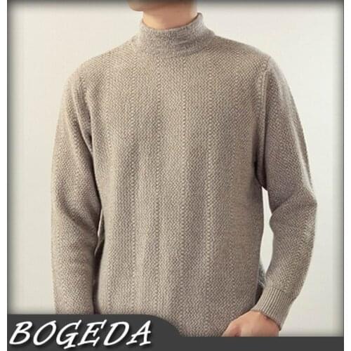 Cashmere sweater Mens pullover Thick Fashion style Sky Khaki Green Natural fabric High quality Stock clearance Free shipping