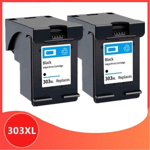 2 Black 303XL Compatible Ink Cartridge for hp303 Replacement For HP 303 xl Envy Photo 6220 6230 6232 6234 7130 7134 7830 Printer