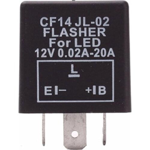 3pins Car Motorcycle LED Flasher Relay 12V Universal Flasher Electronic Adjustable Blinker LED Signal Turn Freauency Light S9Z2