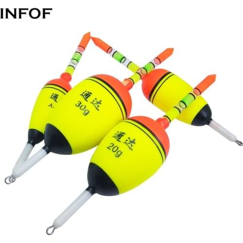 INFOF 5-10pcs EVA Foam Float Fishing Floats Bobber Light Long Casting Float 6g-80g Night Fishing Tackles