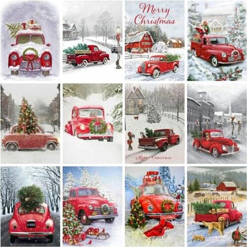 5D Diy Diamond Painting Car Cross Stitch Diamond Embroidery Christmas Picture Rhinestones Mosaic Home Decor Handmade Art Gift