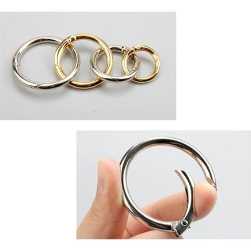 AIJJU 10Pcs Openable Keyring Metal Spring Gate O Ring Leather Bag Belt Strap Buckle Dog Chain Snap Clasp Clip Trigger Luggage