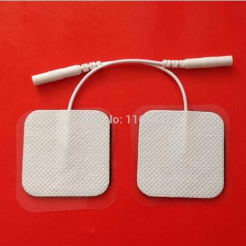 Free Shipping 50pcs/lot(25 pairs) 4*4cm Tens Electrode Pads for Slimming Massage Digital Therapy Machine Massager