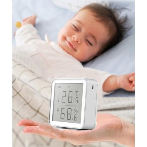 WIFI Temperature And Humidity Sensor Smart Home Indoor Intelligent Linkage Temperature And Humidity Abnormal For Smart Life