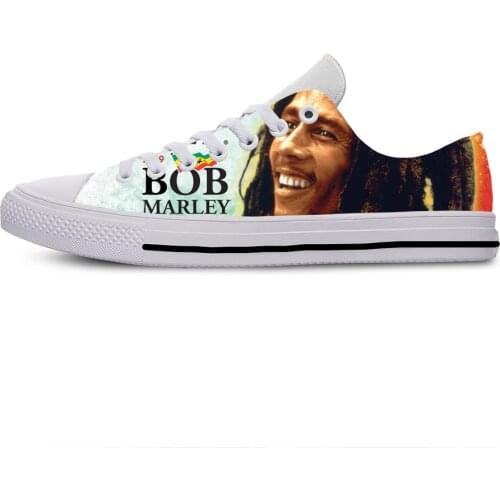 Designer Sneakers Custom Print Bob Marley Images Breathable Outdoor Trainer Sneakers Custom Male Shoes