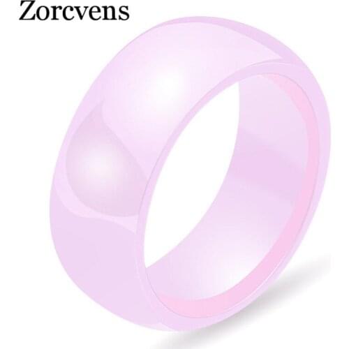 Modyle 8mm Pink White Black color Ceramic Rings Space Colorful Ceramic Women Ring Simple Tail Ring For Men Women Wholesale