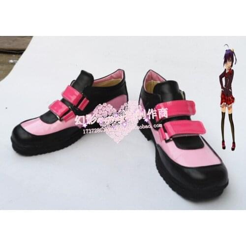 Love, Chunibyo Other Delusions Takanashi Rikka Halloween Black Cosplay Shoes Boots H016