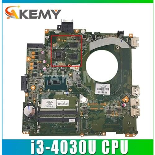 For HP Pavillion 14-P DAY11AMB6E0 SR1EN i3-4030U N15S-GM-S-A2 DDR3 Notebook motherboard Mainboard full test 100% work