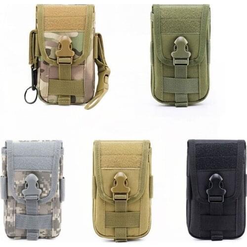 Multi-function EDC Cigarette Case Military Molle Pouch Nylon Cloth Outdoor Tactics Large Capacity Mobile Phone Waist Pack Camo