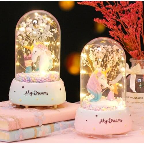 Crystal ball music box girl birthday gift child princess girl dancing music box sky city festival music decor musicbox