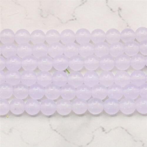 Natural Round 6mm Light Purple Jades Loose Beads Chalcedony Stone Hand Made DIY Accessories Jaspers Women Jewelry Making Design