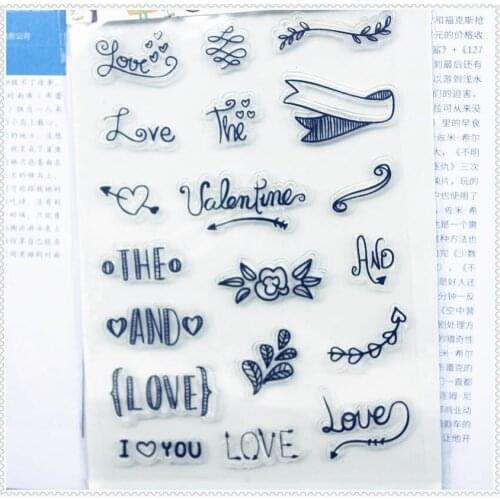 PANFELOU 11.3*15.56cm Small text weeds Transparent Silicone Rubber Clear Stamps cartoon for Scrapbooking/DIY wedding album