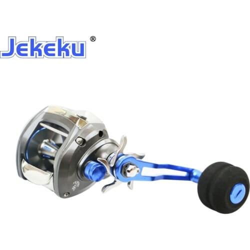 JEKEKU Casting Fishing Reel Aluminium Alloy Body Max Drag 10kg Centrifugal Brake System High Speed 7.0:1 EVA Handle Fishing Reel