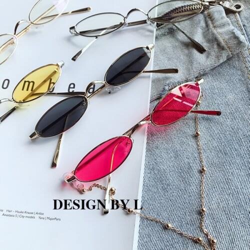 1PC Retro Small Oval Sunglasses Women Men Vintage Brand Shades Black Red Metal Color Sun Glasses Fashion Designer Driver Goggles