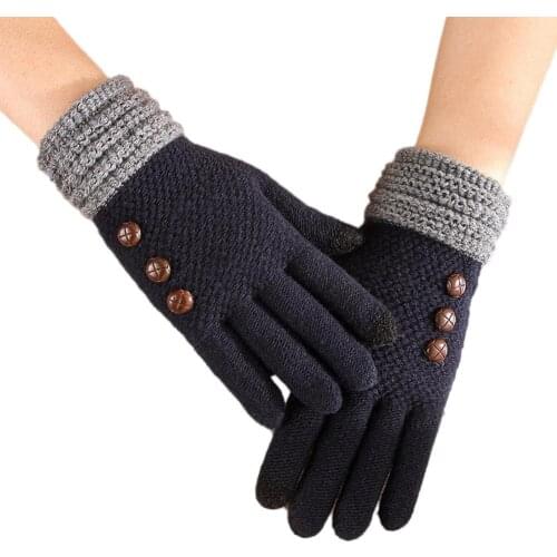 Touch-screen Bike Gloves Winter Thermal Windproof Warm Full Finger Cycling Glove Anti-slip Men Women Outdoor Bicycle Gloves