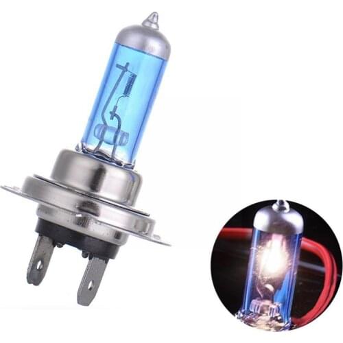 High-Quality Car Headlight 12V 55W Ultra-White Light Front Automobile Headlight Quartz High-power Source Lamp Tool Halogen R4X7